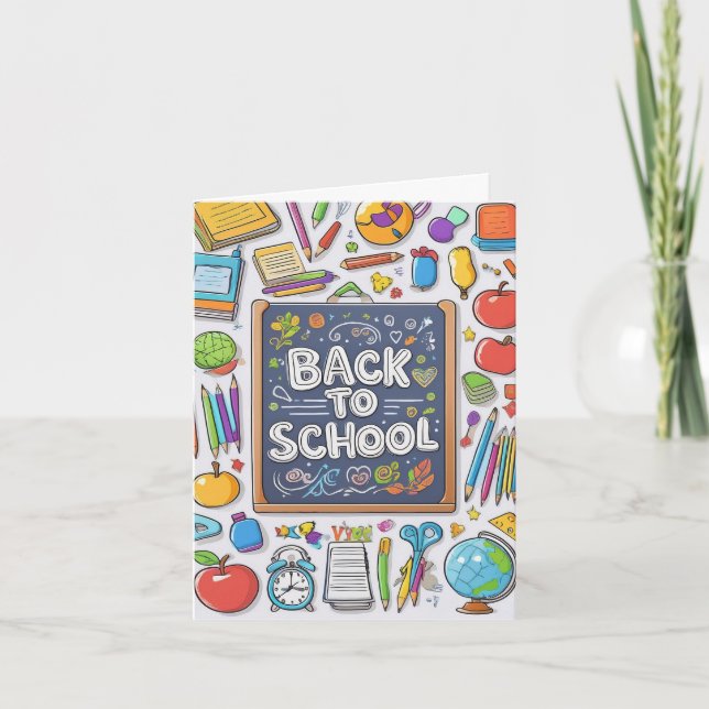 Carte  Bienvenue de retour à l'école ! (Devant)