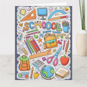 Carte Bienvenue de retour à l'école !