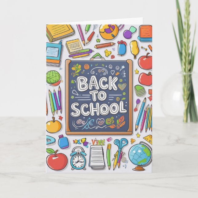 Carte  Bienvenue de retour à l'école ! (Devant)