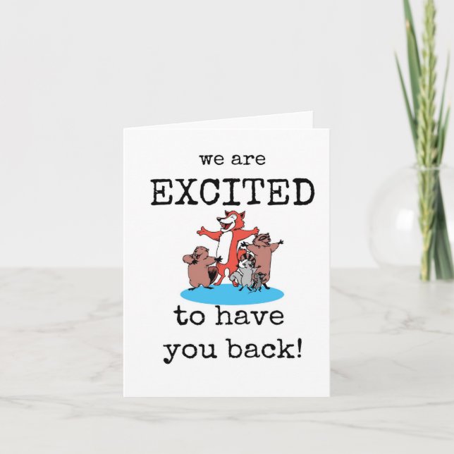 Carte Bienvenue De Retour, Nous Sommes Heureux De Vous A (Devant)