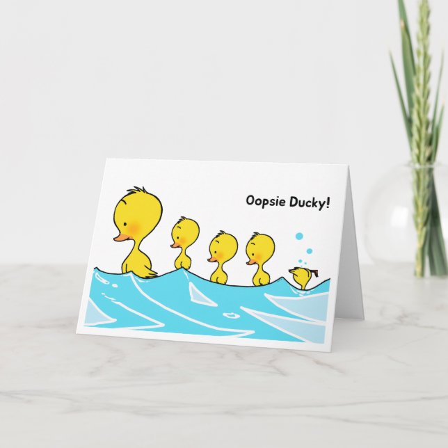 Carte Bienvenue Little One - Oopsie Ducky (Devant)