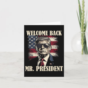 Carte Bienvenue M. le Président Donald Trump Victoire
