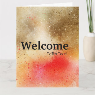 Carte Bienvenue nouveau employé aquarelle