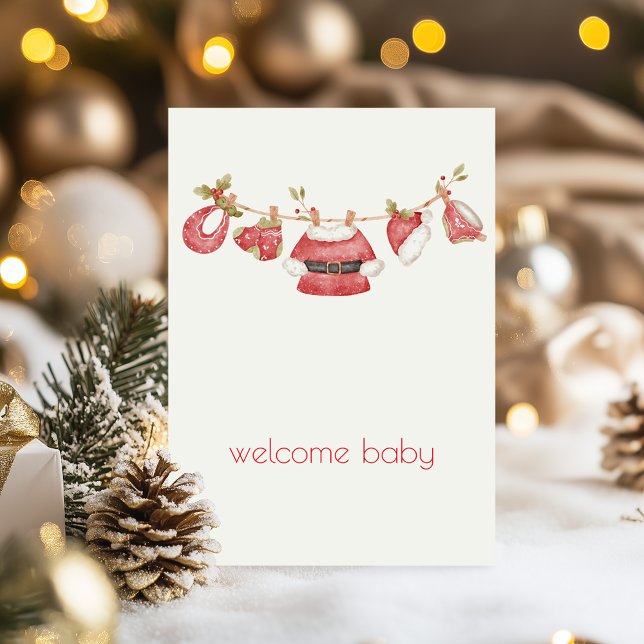 Carte Bienvenue Père Noël Baby Félicitations Card (Créateur téléchargé)