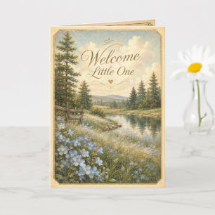 Carte Bienvenue Petit Nouveau-Né Prairie de la Nouvelle-