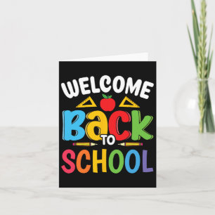 Carte Bienvenue Retour À L'École Étudiant Premier Jour O