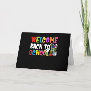 Carte Bienvenue Retour à l'école Premier jour enseignant