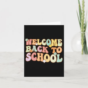 Carte Bienvenue Retour À L'École Rétro Premier Jour De L