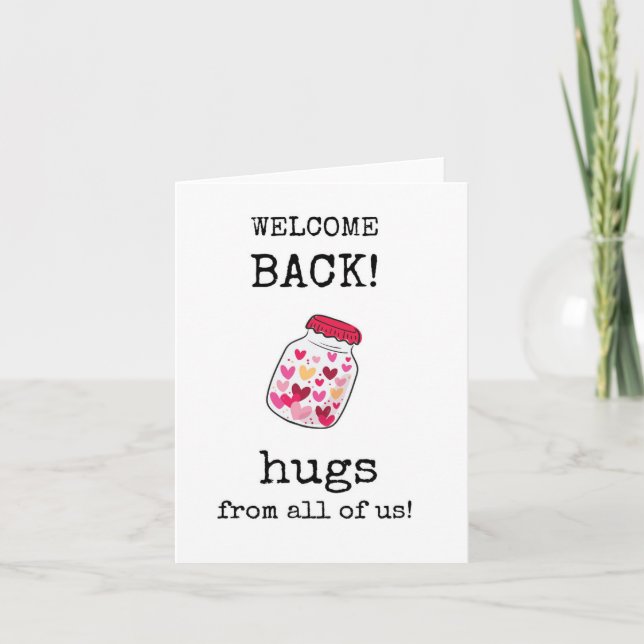 Carte Bienvenue, travail, école, équipe, collègue (Devant)