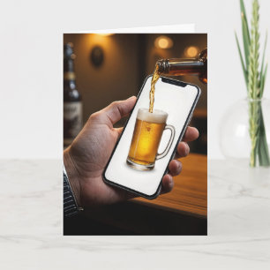 Carte Bière Anniversaire Verser Dans Smartphone