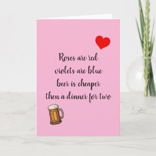Carte Bière anti Saint-Valentin drôle