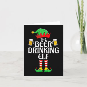 Carte Bière Boire Elf Correspondant Famille Groupe Noël