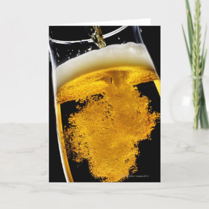 Carte Bière coulée dans le verre, studio tourné