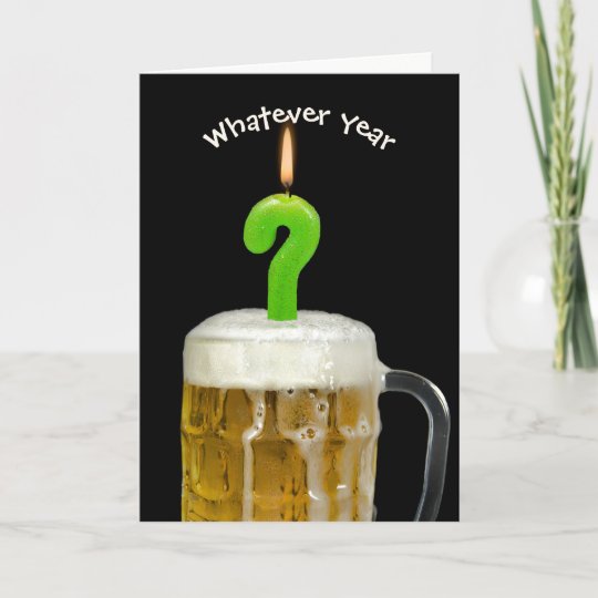 Carte Biere D Anniversaire Avec La Bougie Zazzle Fr