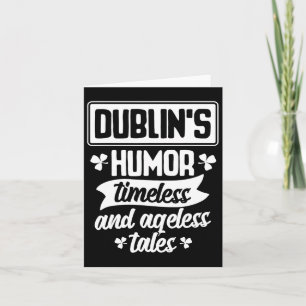 Carte Bière intemporelle et sans âge de l'humour dublino