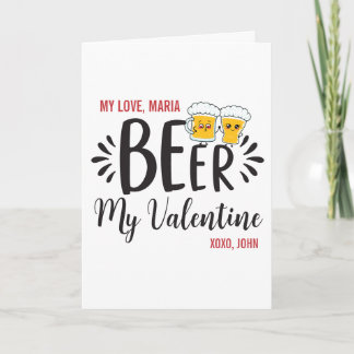 Carte Bière personnalisée Ma Saint-Valentin ou Toute pro