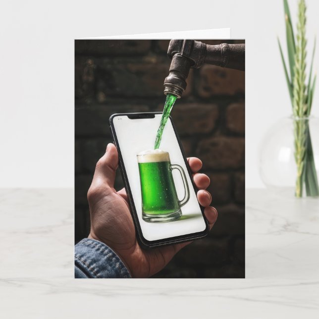 Carte Bière verte de la Saint-Patrick (Devant)