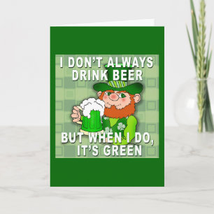 Carte Bière verte pour l'humour de Meme de Jour de la