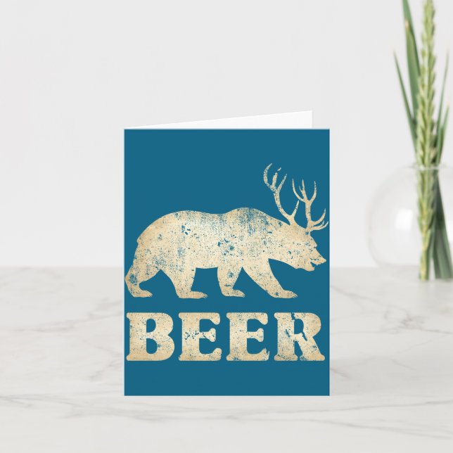 Carte Bières anciennes Bear Deer  (Devant)