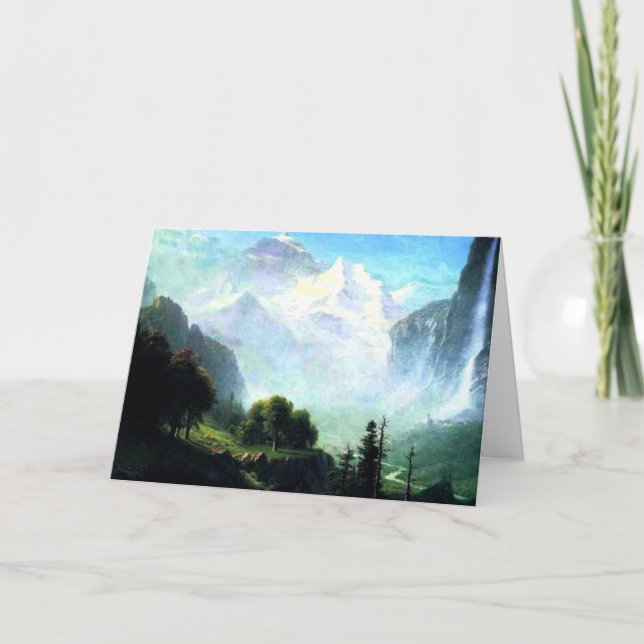 Carte Bierstadt - Chutes Staubbach près de Lauterbrunnen (Devant)