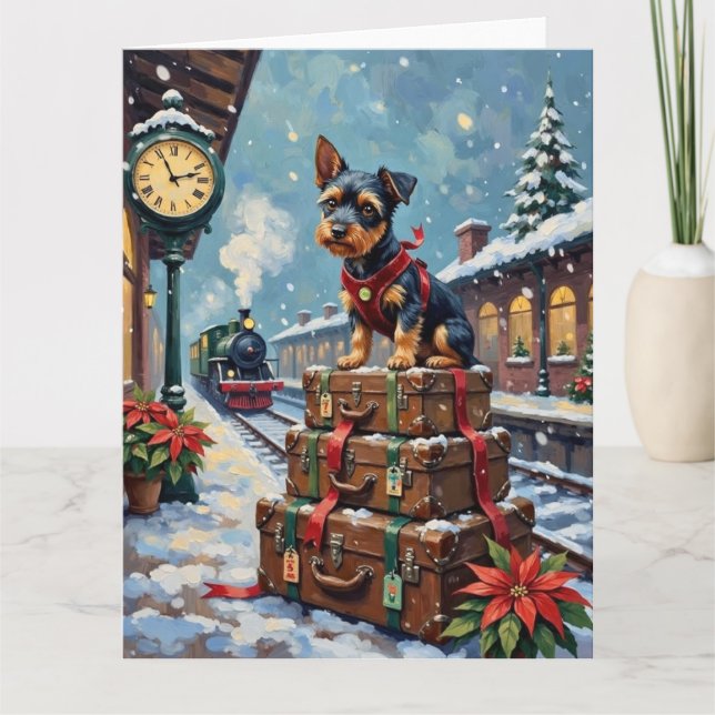 Carte Biewer Terrier Christmas Holiday Travel (Devant)