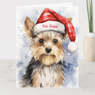 Carte Biewer Terrier Noël personnalisé
