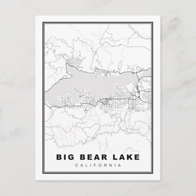 Carte Big Bear Lake (Devant)