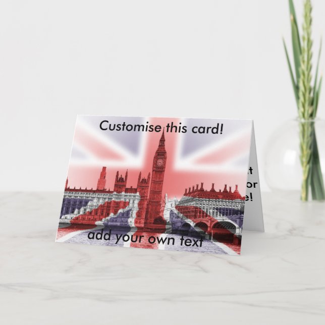 Carte Big Ben et les Chambres du Parlement, Union Jack (Devant)