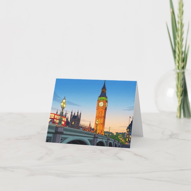 Carte Big Ben Westminster view greeting card (Devant)