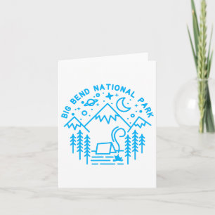 Carte Big Bend National Park Shirt Camping Line Art Hiki
