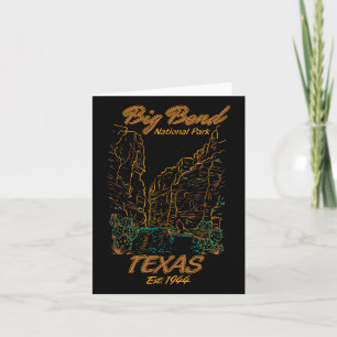 Carte Big Bend National Park Texas Camping Randonnée Nat