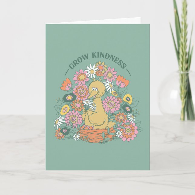 Carte Big Bird | Grow Kindness Floral Graphic (Devant)