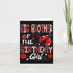Carte Big Brother De La Fille D'Anniversaire Ladybug Big