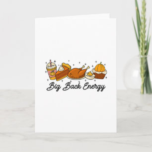 Carte Big Ck Energy Action de grâce Dinde Tarte au potir