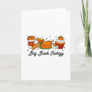 Carte Big Ck Energy Action de grâce Dinde Tarte au potir