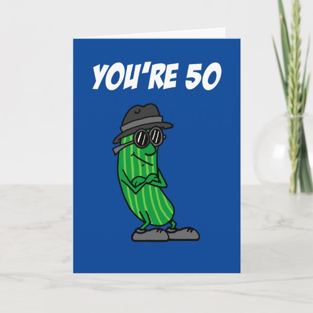 Carte Big Dill 50e Anniversaire Pickle Pun (Devant)