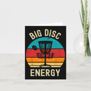 Carte Big Disk Energy Funny Retro Disque Vintage Love