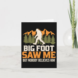 Carte Big Foot M'A Vu Sasquatch Outdoors Camping Adventu