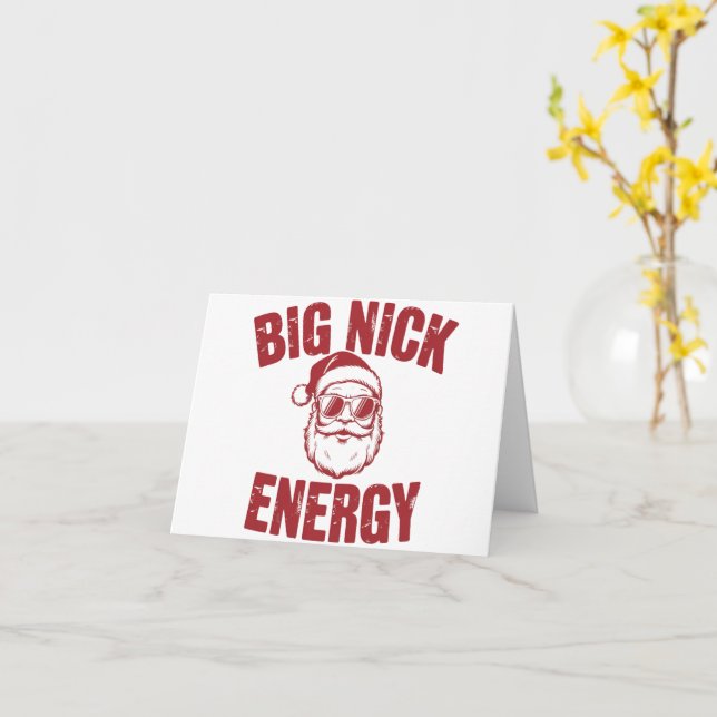 Carte Big Nick Energy Funny Père Noël Rude Christmas Jok (Fleur jaune)