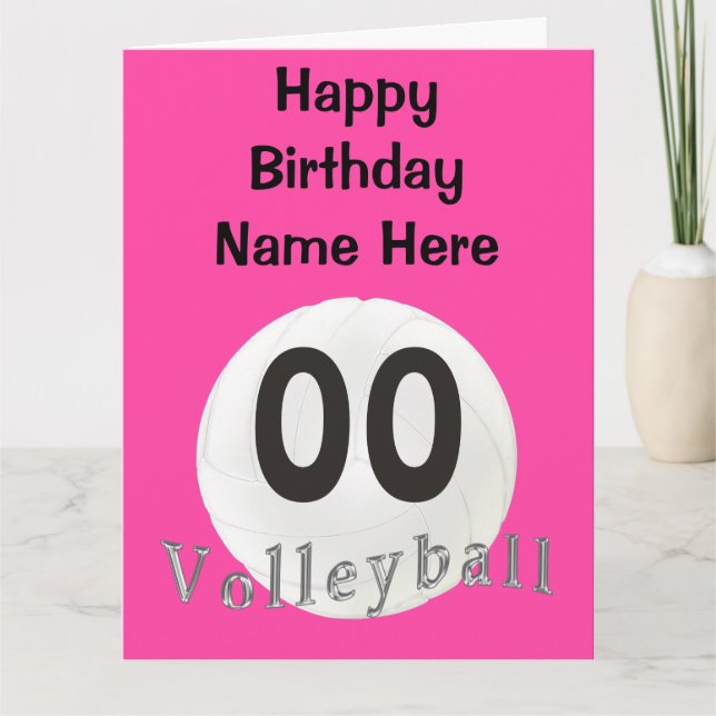 Carte BIG Personalized Volley Birthday Cards (Devant)