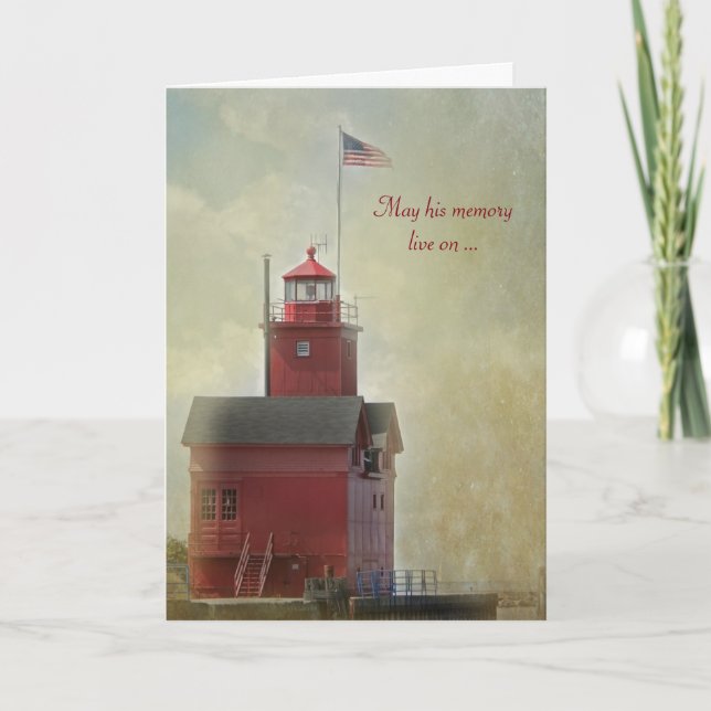 Carte Big Red Lighthouse Sympathy (Devant)