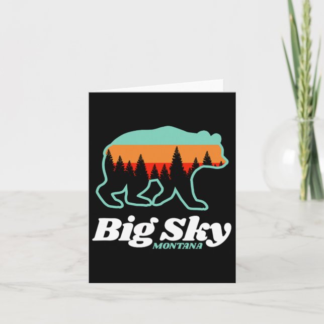 Carte Big Sky Montana Ski Snowboard Ours (Devant)