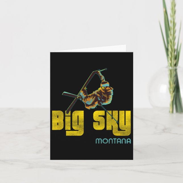 Carte Big Sky Montana Ski Vintage (Devant)