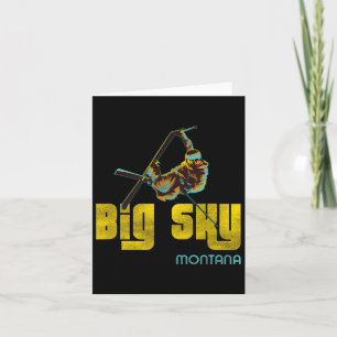 Carte Big Sky Montana Ski Vintage