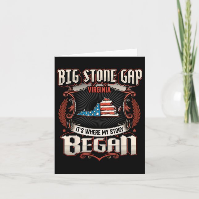 Carte Big Stone Gap Virginie Drapeau Usa 4 Juillet  (Devant)