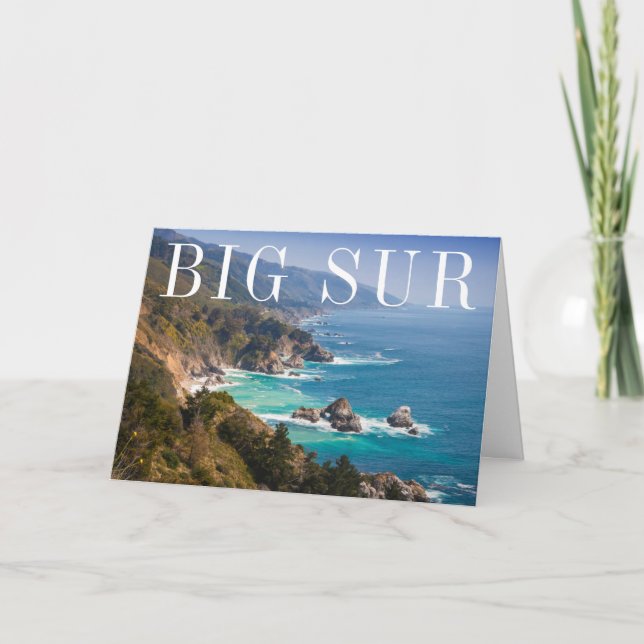 Carte Big Sur côte californienne | Joyeux Anniversaire (Devant)