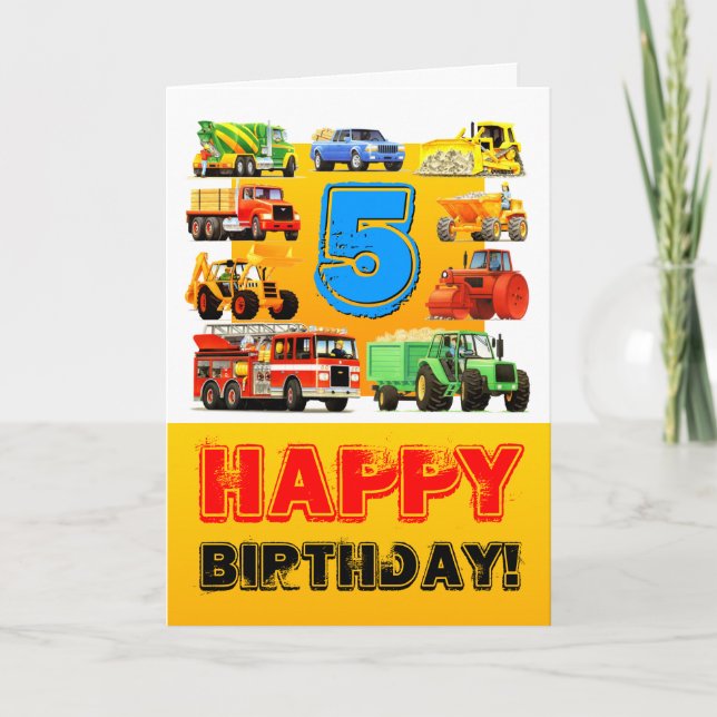 Carte Big Trucks 5e anniversaire (Devant)