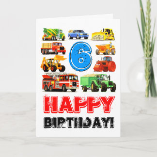 Carte Big Trucks 6e anniversaire