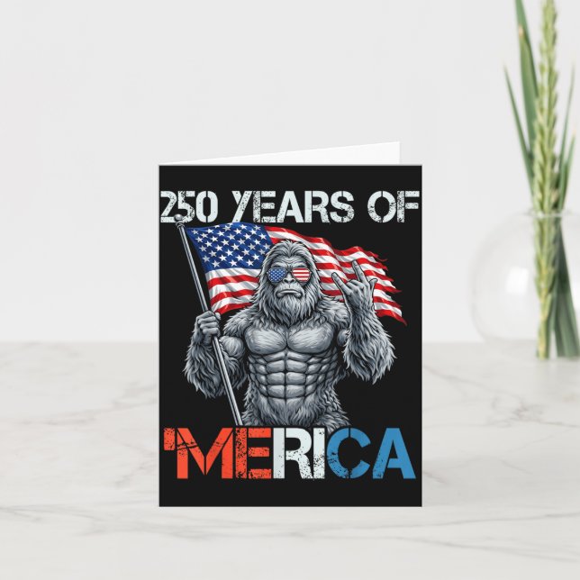 Carte Bigfoot 250 Ans de Merica Rock Drapeau Américain 4 (Devant)