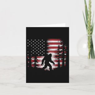 Carte Bigfoot 4 juillet Drapeau américain USA Patriotiqu